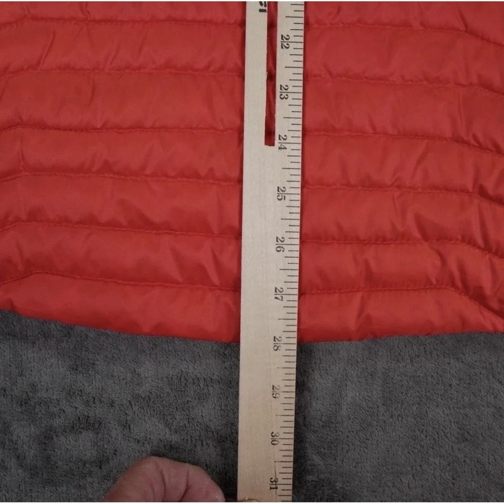 Eddie Bauer First Ascent StormDown 800 Vest Men L Orange Black Puffer Layering